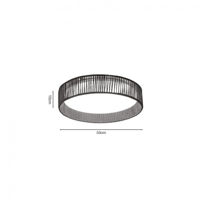 Πλαφονιέρα LED 45W 3000k-6000k Καφέ Σχοινί 42039-A INLIGHT