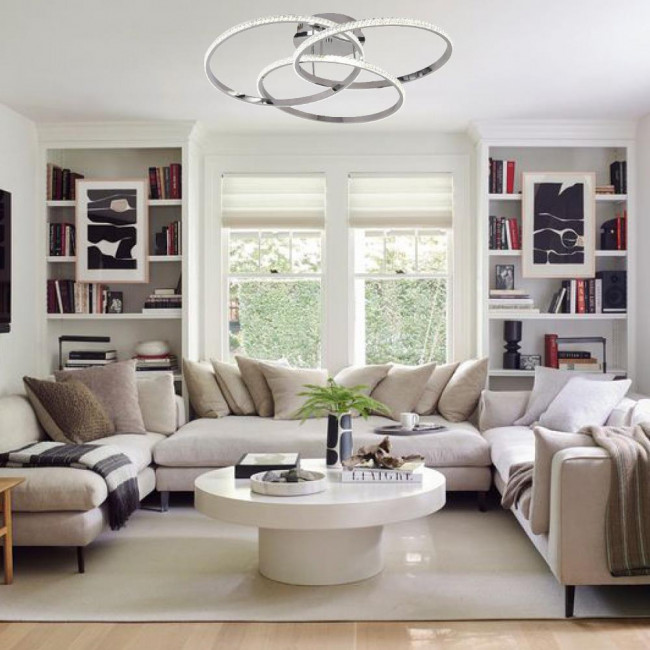 Φωτιστικό LED 52W 3000k-6000k Χρώμιο 6091 INLIGHT