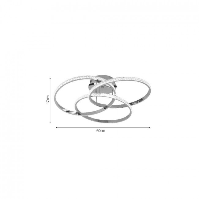 Φωτιστικό LED 52W 3000k-6000k Χρώμιο 6091 INLIGHT