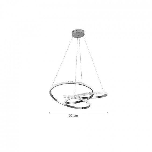 Φωτιστικό LED 58W 3000k-6000k Χρώμιο 6092-A INLIGHT