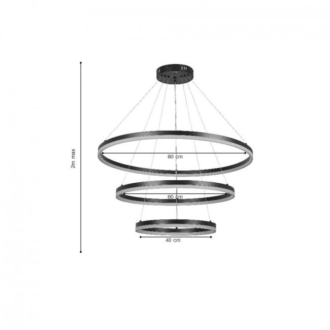 Φωτιστικό LED 100W 3000k-6000k Μαύρο 6095-A INLIGHT