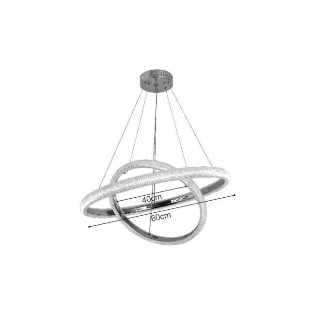 Φωτιστικό LED 60W 3000k-6000k Χρώμιο 6102 INLIGHT