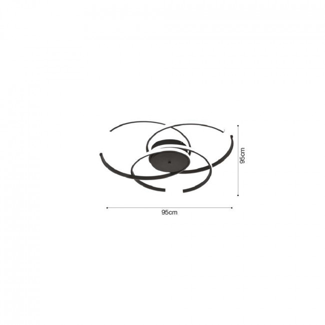Φωτιστικό LED 100W 3000k-6000k Μαύρο 6111-A INLIGHT