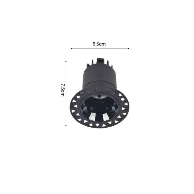 Σπότ Χωνευτό LED 5W 3000k-6000k Μαύρο Σταθερό X00220B INLIGHT