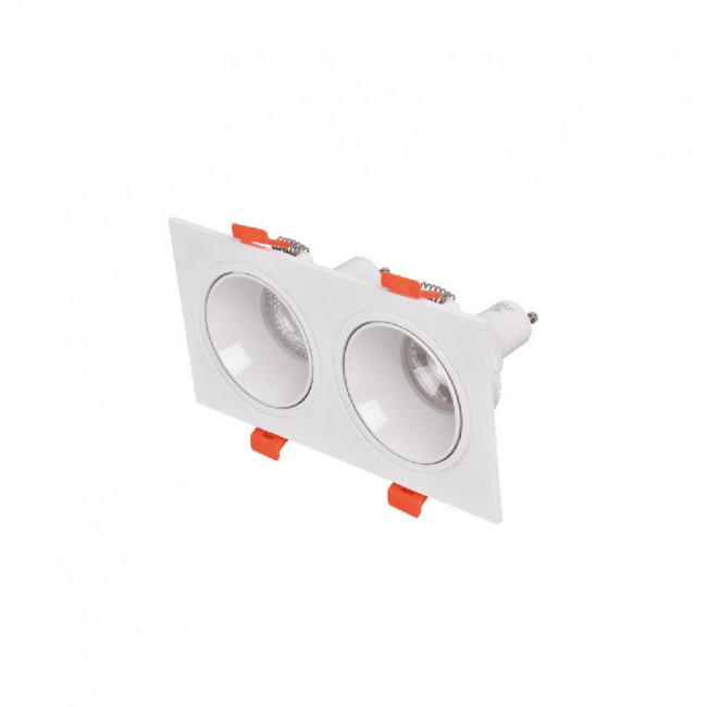 Σποτ Χωνευτό Δίφωτο GU10 Λευκό Κινητό X00330W INLIGHT