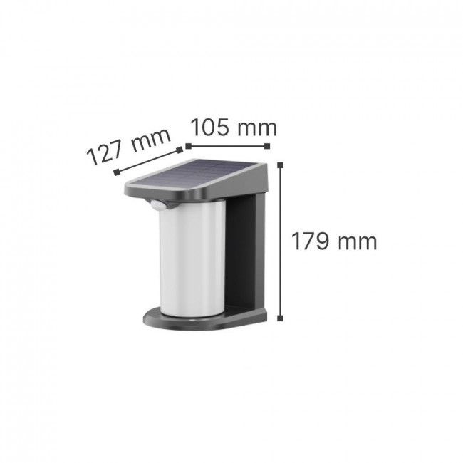 Ηλιακό Φωτιστικό LED 1.5W 3000k-6000k Μαύρο Mirror 80204210S IT-LIGHTING