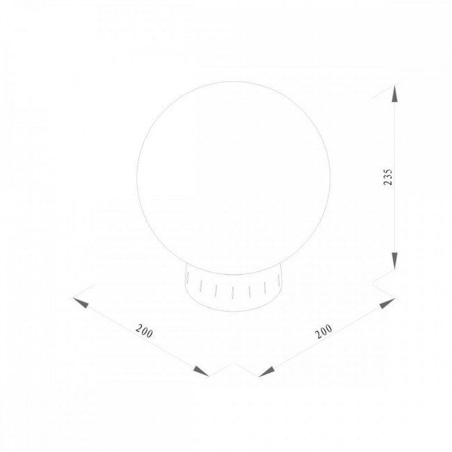 Φωτιστικό Μπάλα E27 400mm Μαύρο Και Λευκό 80300914 IT-LIGHTING
