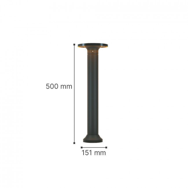 Φωτιστικό Κολώνα LED 8W 3000k-6000k Μαύρο Geneva 80400140 IT-LIGHTING