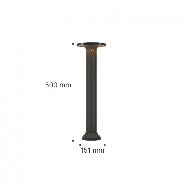 Φωτιστικό Κολώνα LED 8W 3000k-6000k Μαύρο Geneva 80400140 IT-LIGHTING