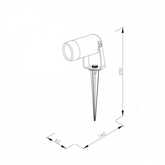 Φωτιστικό Κήπου GU10 Με Καρφί Μαύρο Erling 80600314 IT-LIGHTING