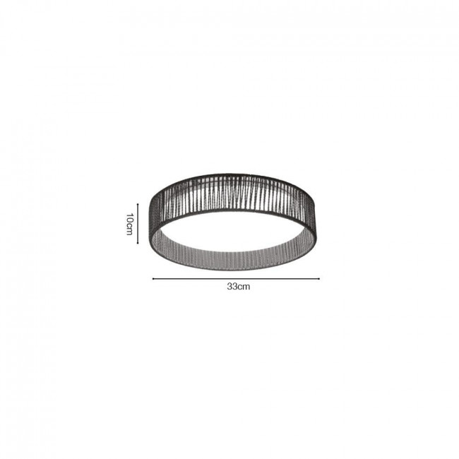 Πλαφονιέρα LED 24W 3000k-6000k Καφέ Σχοινί 42039-C INLIGHT