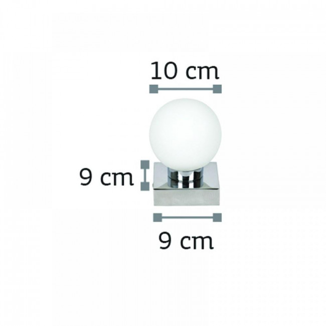 Απλίκα G9 Χρώμιο Και Λευκό 43420-1 INLIGHT