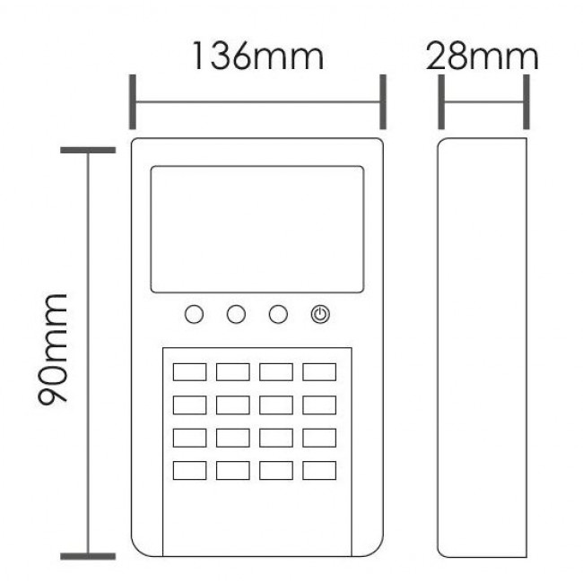 BS-466/A Ενσύρματο Πληκτρολόγιο Με LCD Οθόνη