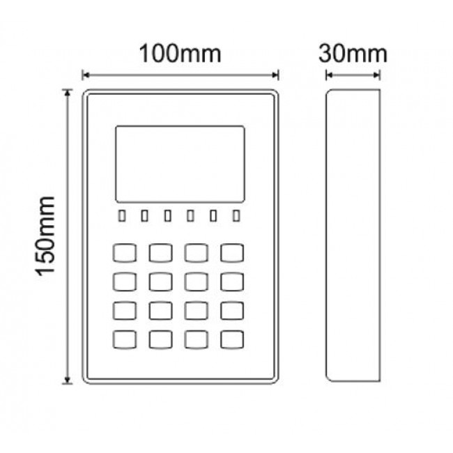 BS-468/A/WL/KEYPAD Υβριδικός Πίνακας Συναγερμού 8+32 Ζωνών Με Πληκτρολόγιο
