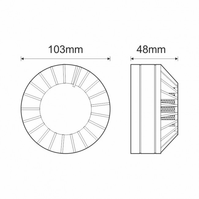 BS-655/A Ανιχνευτής Ορατού Καπνού IP42 Λευκό