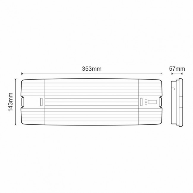 GR-310/12L/90/A Φωτιστικό Ασφαλείας LED Συνεχούς Και Μή Συνεχούς Λειτουργίας