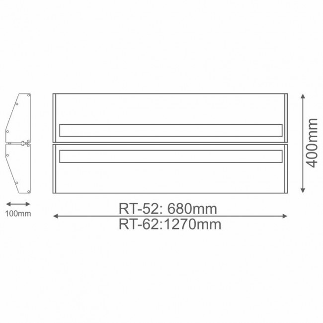 RT-62/HACCP Ηλεκτρικό Εντομοκτόνο Με Λάμπες 2x40W, Κάλυψη 360τ.μ. Και Κόλλα