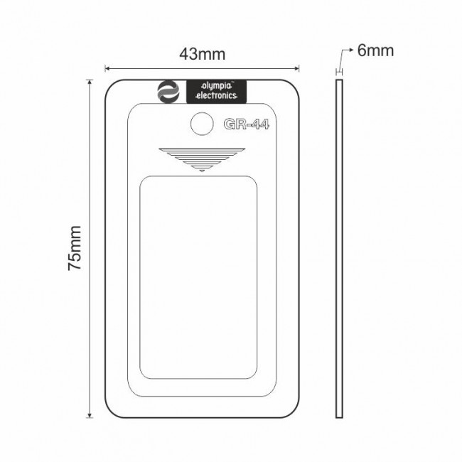 GR-44 Μαγνητική Κάρτα Για Καρτοδιακόπτες GR-43 Και GR-50