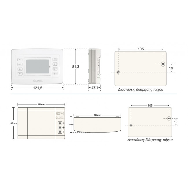 Θερμοστάτης Ψηφιακός Ασύρματος WIFI BS-850/KIT OLYMPIA ELECTRONICS