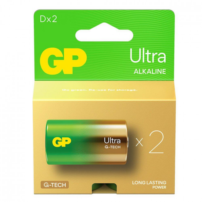 Μπαταρία Αλκαλική LR20 D (Blister 2τμχ) GP BATTERIES