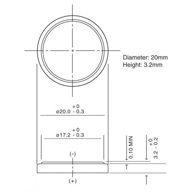 Μπαταρία Λιθίου Coin CR2032 GP BATTERIES