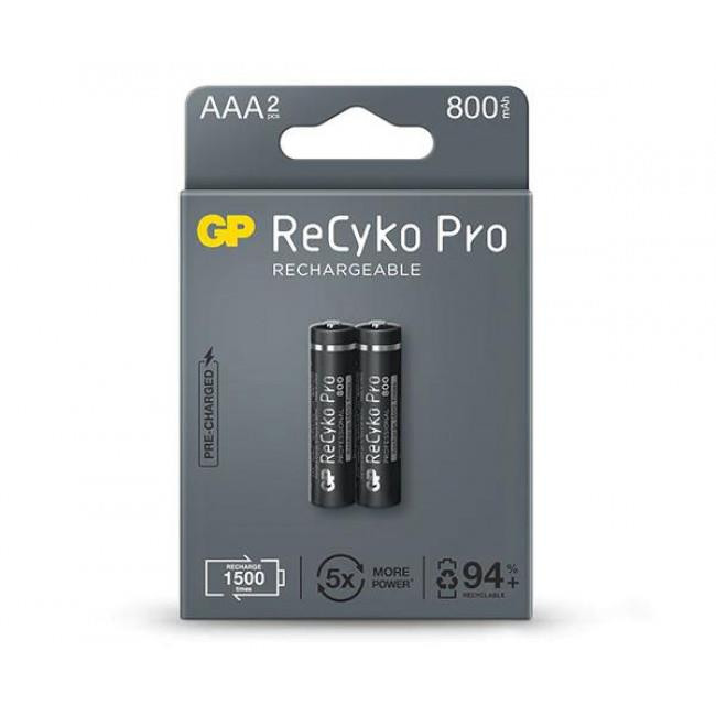 Μπαταρία Επαναφορτιζόμενη LR03 ΑΑΑ 1.2V 800mAh (Blister 2τμχ) GP BATTERIES