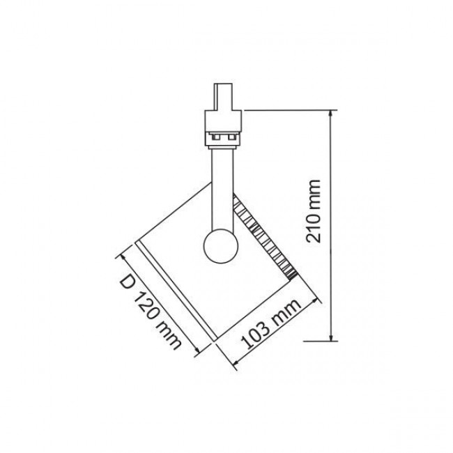 Φωτιστικό Σπότ Ράγας LED 33.3W 4000k 3 Φάσεων Μαύρο Neon KT LIGHTING