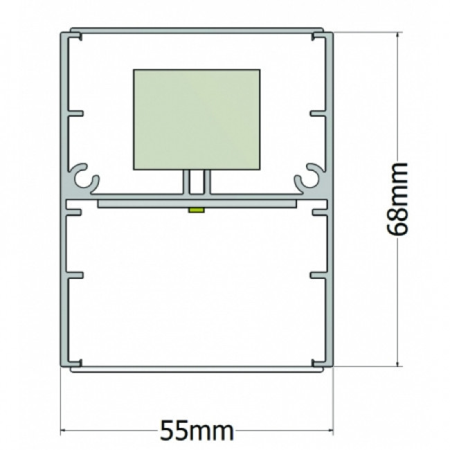 Φωτιστικό Επίτοιχο ATLAS LED 55 81.6W 4000k Ra80 3380mm Μαύρο KT LIGHT