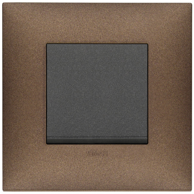 Διακόπτης Απλός 2 Στοιχείων Carbon Ματ Neve 09001.2.CM VIMAR