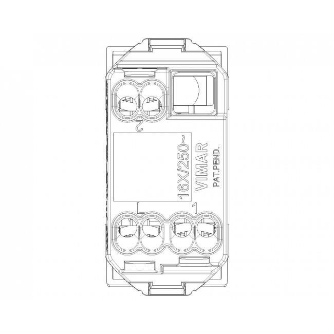 Διακόπτης A/R 1 Στοιχείου Carbon Ματ Neve 09005.CM VIMAR