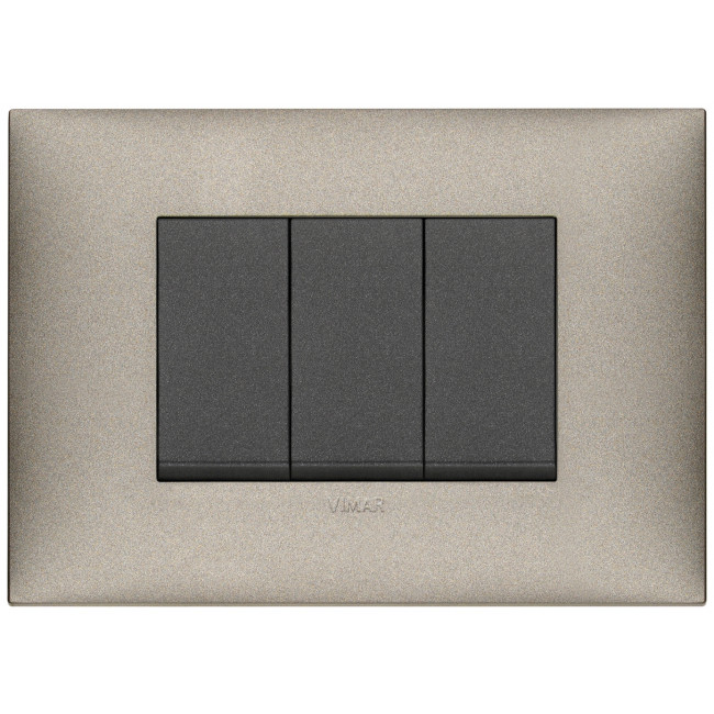 Μπουτόν 1 Στοιχείου Carbon Ματ Neve 09008.CM VIMAR