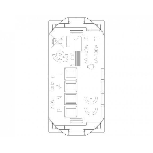 Dimmer Πλήκτρου Universal 1 Στοιχείου Λευκό Neve 09135.1 VIMAR