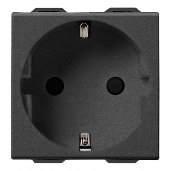 Πρίζα Σούκο Ασφαλείας Carbon Ματ Neve 09208.CM VIMAR