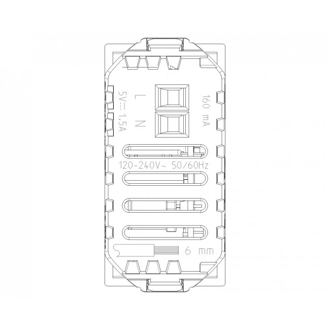 Πρίζα Φόρτισης USB TypeC 1 Στοιχείου Carbon Ματ Neve 09292.C.CM VIMAR
