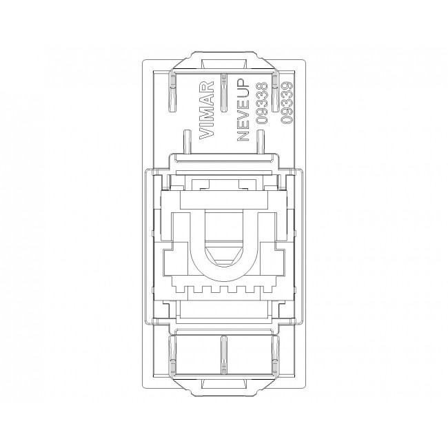 Πριζα Δικτύου RJ45 Cat.5e UTP 1 Στοιχείου Λευκό Neve 09338.9 VIMAR