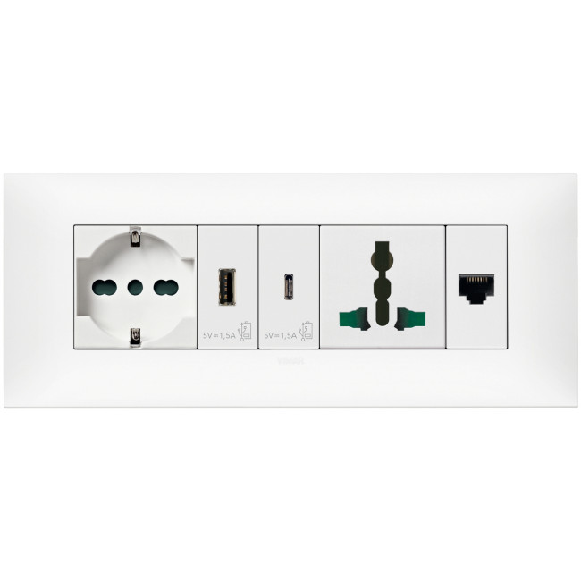 Πριζα Δικτύου RJ45 Cat.6 FTP 1 Στοιχείου Λευκό Neve 09339.14 VIMAR