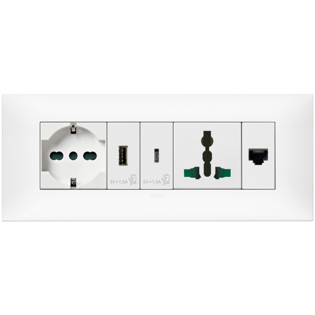 Πριζα Δικτύου RJ45 Cat.6 UTP 1 Στοιχείου Λευκό Neve 09338.6 VIMAR