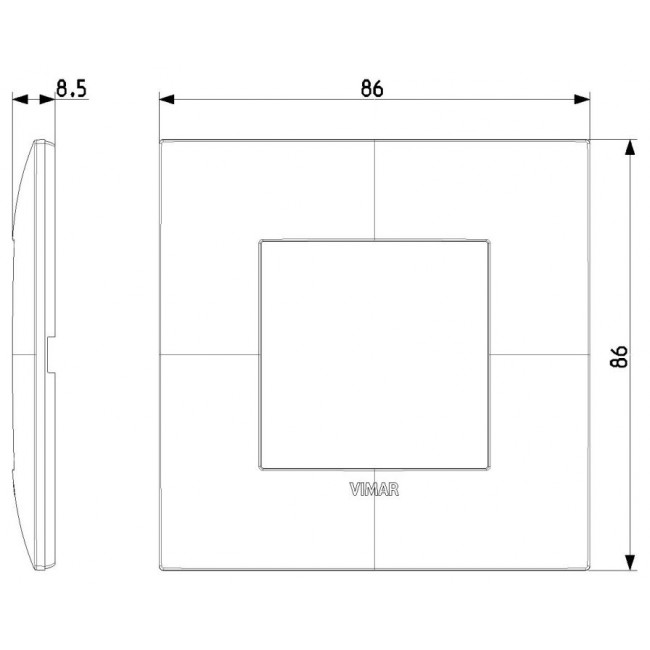 Πλαίσιο 2 Στοιχείων Γκρι Πηλός 09662.13 Neve VIMAR