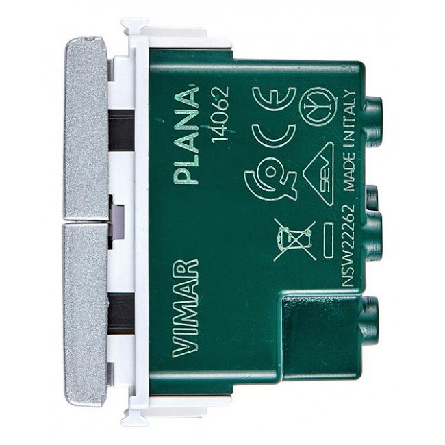 Μπουτόν Ρολών 1 Στοιχείου Ασημί Plana 14062.SL VIMAR