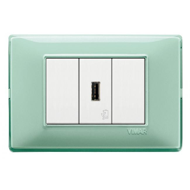 Πρίζα Φόρτισης USB TypeA 1 Στοιχείου Λευκό Plana 14292 VIMAR
