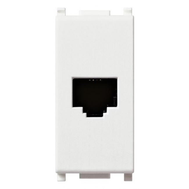 Πρίζα Τηλεφώνου RJ11 1 Στοιχείου Ασημί Plana 14320.SL VIMAR