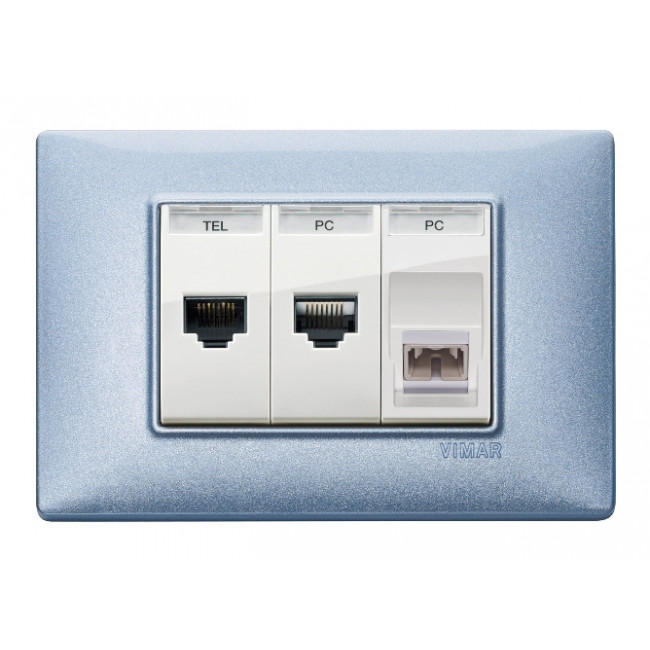 Πρίζα Δικτύου RJ45 Cat.6 FTP 1 Στοιχείου Λευκό Plana 14339.14 VIMAR