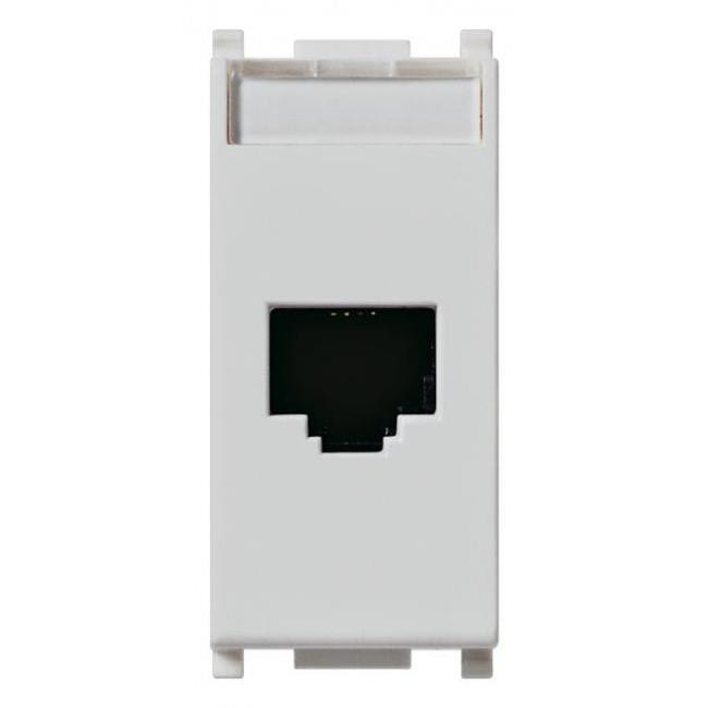 Πρίζα Δικτύου RJ45 Cat.6A UTP 1 Στοιχείου Ασημί Plana 14339.15.SL VIMAR