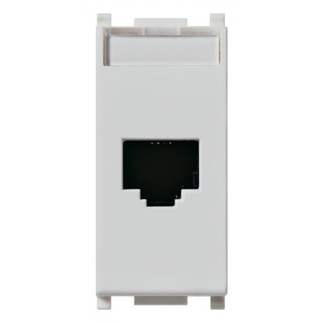 Πρίζα Δικτύου RJ45 Cat.6A FTP 1 Στοιχείου Ασημί Plana 14339.16.SL VIMAR