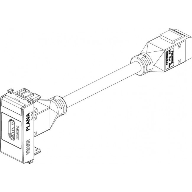 Πρίζα HDMI 1 Στοιχείου Λευκό Plana 14346 VIMAR