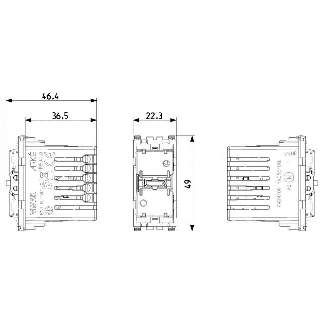 Μηχανισμός IoT Ρολλών 1 Στοιχείου 14594.0 Plana VIMAR