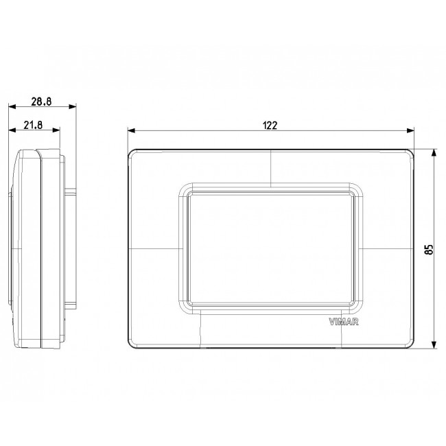 Κάλυμμα 3 Στοιχείων IP55 Γκρί 14943 VIMAR
