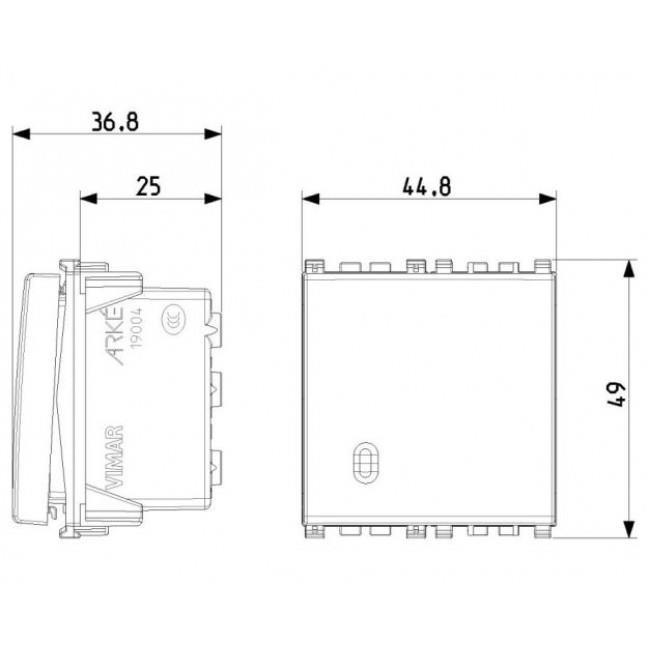 Διακόπτης A/R 2 Στοιχείων Λευκό Arke 19004.2.B VIMAR
