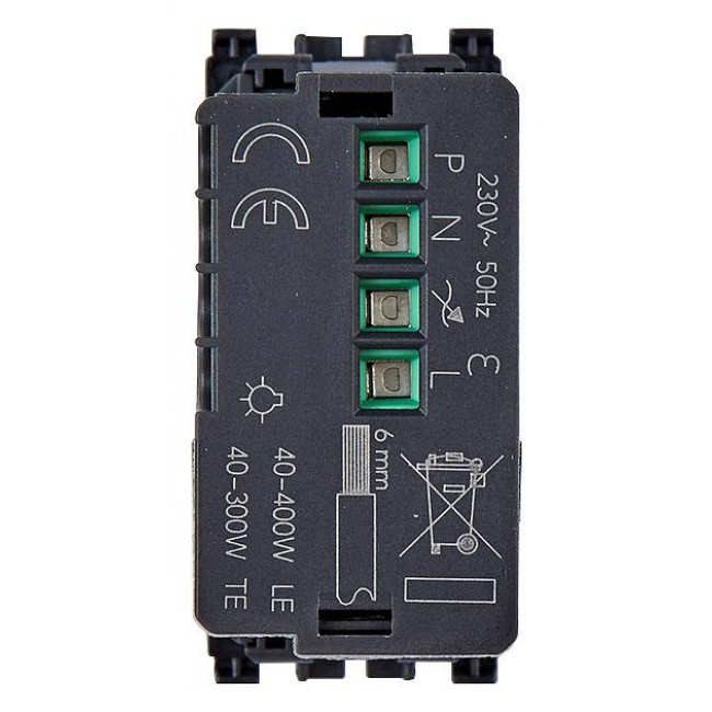 Dimmer Πλήκτρου Universal 1 Στοιχείου Metal Arke 19135.1.M VIMAR