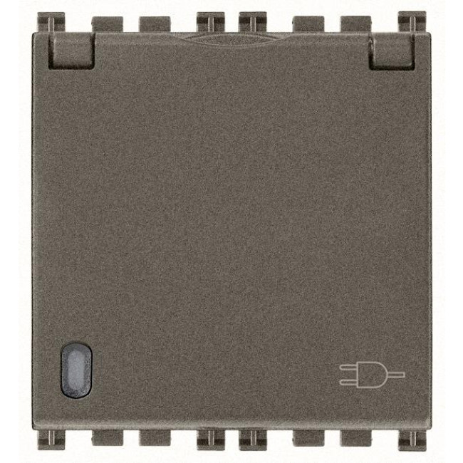 Πρίζα Σούκο Ασφαλείας Με Καπάκι Metal Arke 19208.C.M VIMAR